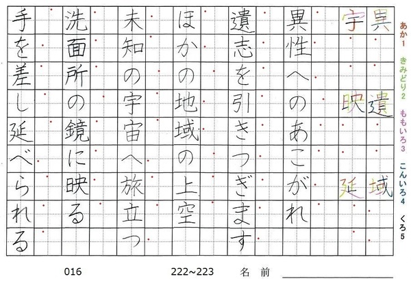 六年生の漢字の書き順 拝 裁 捨 貴 皇 劇 私 段 座 尺 干 系 旅行と習字を楽しむ