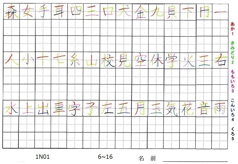 一年生で習う漢字の書き順 旅行と習字を楽しむ