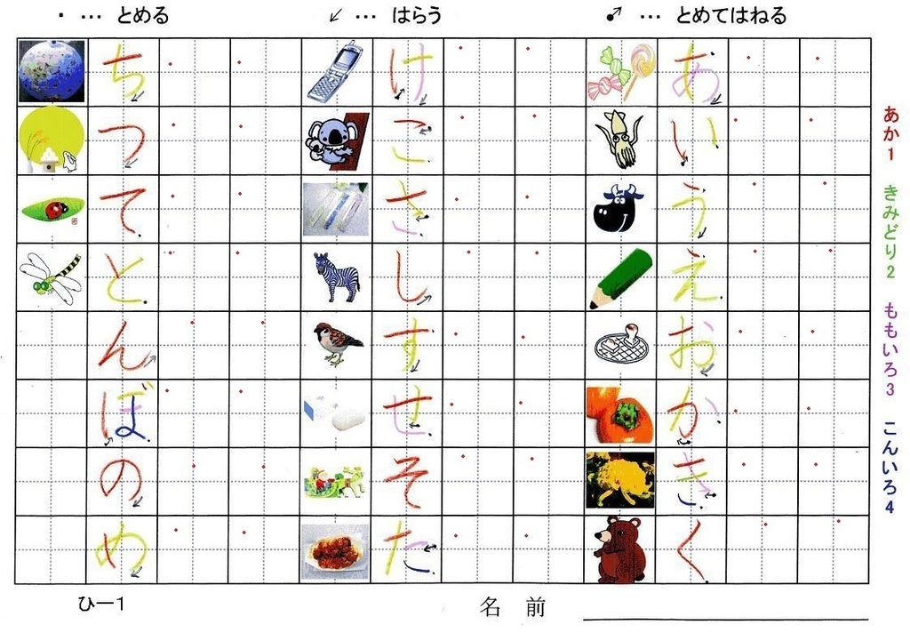 はじめてのひらがな 旅行と習字を楽しむ